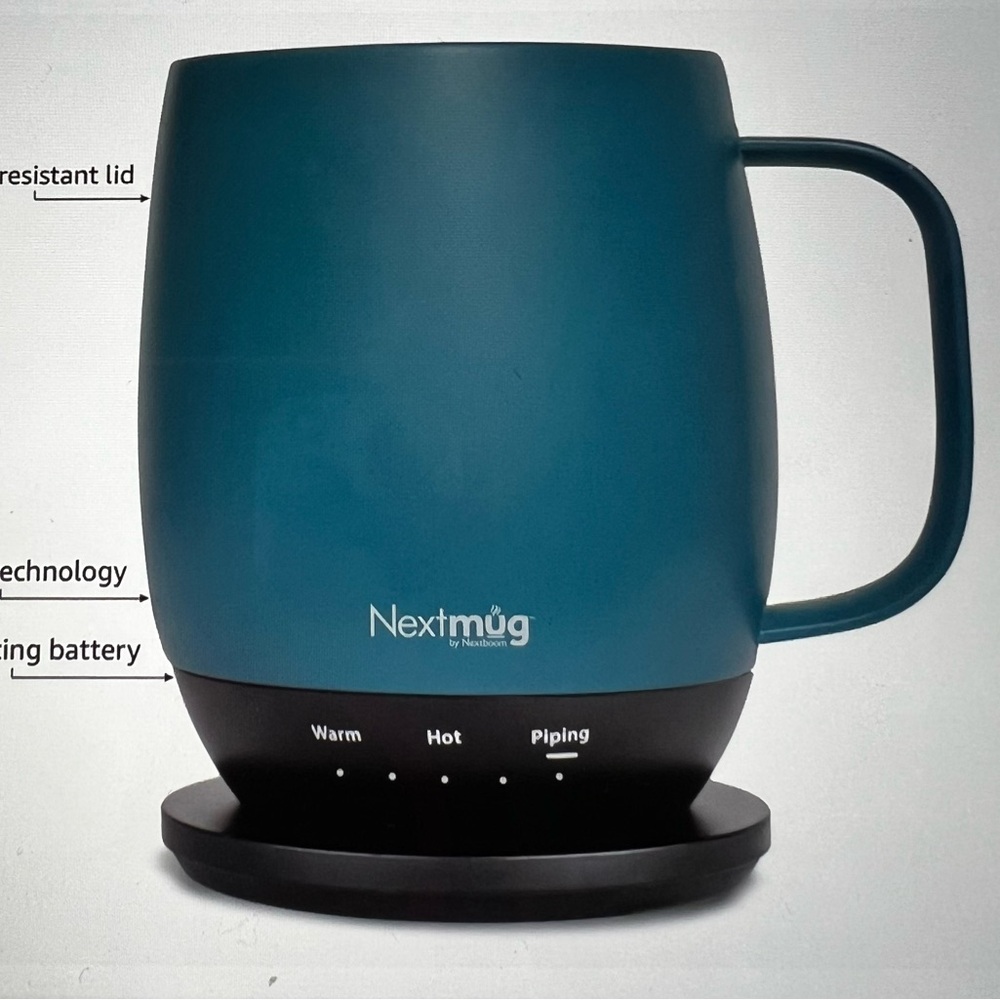 NEXT MUG TEMPERATURE CONTROLLED SLATE BLUE 14oz.  Brand New
